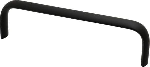 Electro Hardware - 1-3/4" High Oval Handle - Brush Black Anodized, Aluminum, 6" Center to Center - USA Tool & Supply