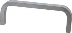 Electro Hardware - 1-1/2" High Rectangular Handle - Clear Finish, Aluminum, 4" Center to Center - USA Tool & Supply