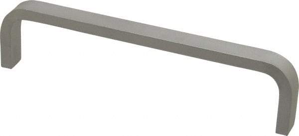 Electro Hardware - 1-1/2" High Rectangular Handle - Plain, Aluminum, 6" Center to Center - USA Tool & Supply