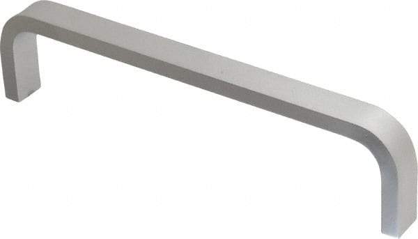Electro Hardware - 1-1/2" High Rectangular Handle - Clear Finish, Aluminum, 6" Center to Center - USA Tool & Supply