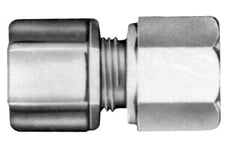 Made in USA - 5/16" Tube OD, Kynar Plastic Compression Tube Female Connector - 1/4 NPT Pipe, 275°F Max, Plastic Grip - USA Tool & Supply