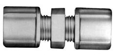 Made in USA - 5/16" Tube OD, Kynar Plastic Compression Tube Union - 275°F Max, Plastic Grip - USA Tool & Supply