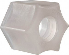 Made in USA - 3/8" Tube OD, Kynar Plastic Compression Tube Compression Nut - 275°F Max, Plastic Grip - USA Tool & Supply