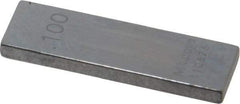 Mitutoyo - 0.1" Rectangular Steel Gage Block - Accuracy Grade AS-1, Includes Certificate of Inspection - USA Tool & Supply