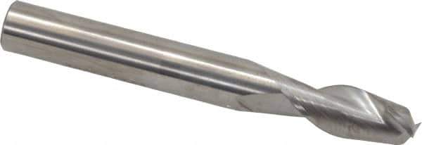 SGS - 5/16", 13/16" LOC, 5/16" Shank Diam, 2-1/2" OAL, 2 Flute, Solid Carbide Square End Mill - Single End, Uncoated, Spiral Flute, 35° Helix, Centercutting, Right Hand Cut, Right Hand Flute, Series 47 - USA Tool & Supply