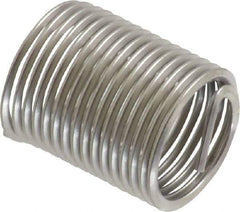 Heli-Coil - M10x1.00 Metric Fine, 20mm OAL, Free Running Helical Insert - 16-1/2 Free Coils, Tanged, Stainless Steel, Bright Finish, 2D Insert Length - USA Tool & Supply