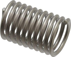 Heli-Coil - 7/16-14 UNC, 7/8" OAL, Free Running Helical Insert - 10-1/4 Free Coils, Tanged, Stainless Steel, 2D Insert Length - Exact Industrial Supply