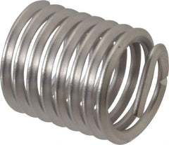 Heli-Coil - 1/2-13 UNC, 3/4" OAL, Free Running Helical Insert - 7-7/8 Free Coils, Tanged, Stainless Steel, 1-1/2D Insert Length - Exact Industrial Supply