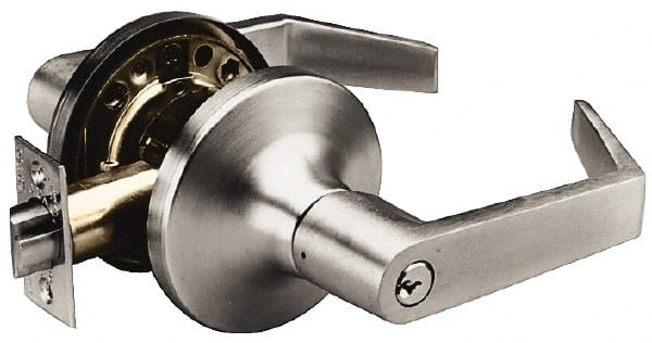 Yale - Entrance Lever Lockset for 1-3/8 to 1-3/4" Thick Doors - USA Tool & Supply