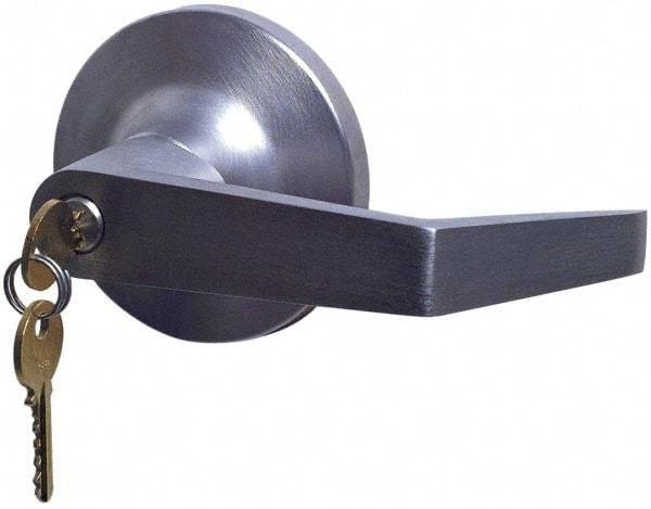 Yale - Fire Rated, Storeroom Lever Lock with 3-1/2" Rose - Chrome (26D) Finish, Grade 1 - USA Tool & Supply