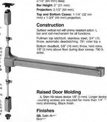 Yale - Flatbars Hand: LHR Rating: Fire Rated - USA Tool & Supply