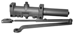 Norton Door Closers - Push & Pull Side Mount, Multi Size Closer Power Operated Damper - Aluminum Finish - USA Tool & Supply