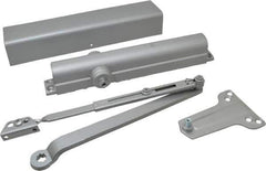 Norton Door Closers - Push & Pull Side Mount, Multi Size Closer Power Operated Damper - Aluminum Finish - USA Tool & Supply