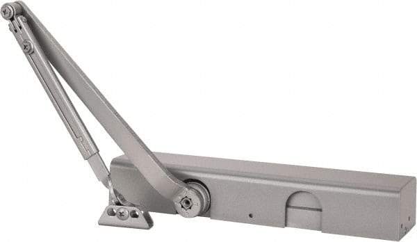 Norton Door Closers - Push & Pull Side Mount, Multi Size Closer Power Operated Damper - Aluminum Finish - USA Tool & Supply