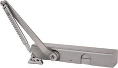 Norton Door Closers - Push & Pull Side Mount, Multi Size Closer Power Operated Damper - Aluminum Finish - USA Tool & Supply