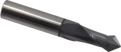 Melin Tool - 7/16" Diam, 1" LOC, 2 Flute, 90° Point Angle, Solid Carbide Drill Mill - AlTiN Finish, 2-3/4" OAL, 7/16" Shank Diam - USA Tool & Supply