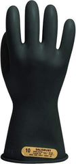 Salisbury by Honeywell - Class 00, Size XL (10), 11" Long, Rubber Lineman's Glove - 500 AC Max Use Voltage, 2,500 AC Test Voltage, Black, ASTM D120 - USA Tool & Supply
