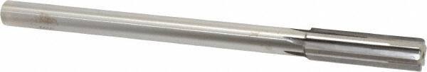 Made in USA - 0.665" Carbide-Tipped 6 Flute Chucking Reamer - Straight Flute, 9/16" Straight Shank, 2-1/4" Flute Length, 9" OAL - USA Tool & Supply