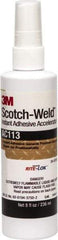 3M - 8 oz Bottle Amber Instant Adhesive - Series AC113, Bonds to Metal, Plastic & Rubber - USA Tool & Supply