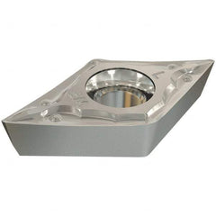 Iscar - DCET3-.002 WF Grade IC907 Carbide Turning Insert - TiAlN Finish, 55° Diamond, 3/8" Inscr Circle, 5/32" Thick, 0.002" Corner Radius - USA Tool & Supply