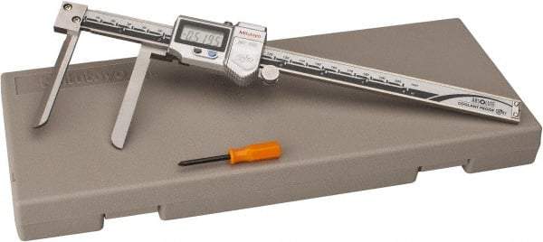Mitutoyo - 10 to 200mm Range, 0.01mm Resolution, IP67 Electronic Caliper - Stainless Steel with 74.5mm Stainless Steel Jaws, 0.05mm Accuracy, SPC Output - USA Tool & Supply