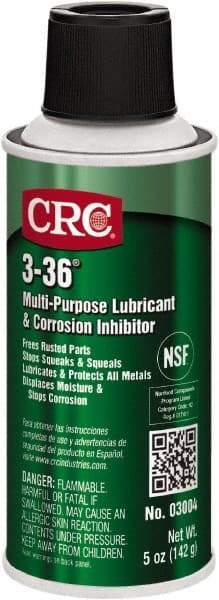 CRC - 6 oz Aerosol Can Lubricant - Clear Blue-Green, -50°F to 250°F, Food Grade - USA Tool & Supply