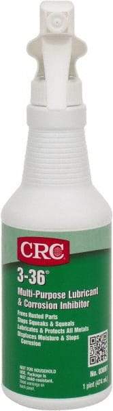 CRC - 16 oz Trigger Spray Bottle Nondrying Film Penetrant/Lubricant - Blue/Green & Clear, -50°F to 250°F, Food Grade - USA Tool & Supply