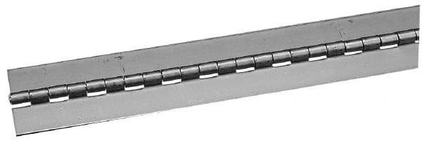 Made in USA - 84" Long x 4" Wide, 2" Knuckle, Aluminum Continuous Hinge - 1/4" Pin Diam, 0.09" Thick - USA Tool & Supply