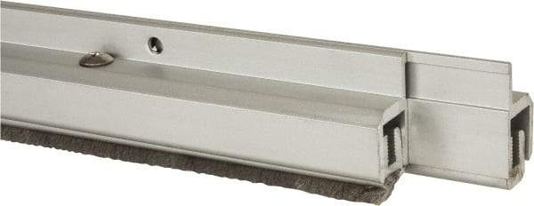 Pemko - 96" Long x 1-1/4" Wide, Adjustble Double Door Split Astragal Weatherstripping - Clear Anodized Aluminum Finish - USA Tool & Supply