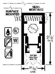 Pemko - Heavy Duty Automatic Door Bottom Sweep - Sponge Neoprene, 2-1/8" High, Dark Bronze Anodized Aluminum Coated - USA Tool & Supply