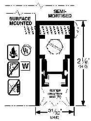 Pemko - Heavy Duty Automatic Door Bottom Sweep - Sponge Neoprene, 2-1/8" High, Dark Bronze Anodized Aluminum Coated - USA Tool & Supply