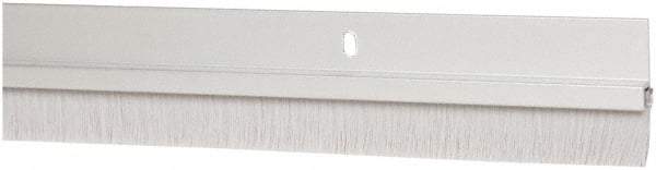 Pemko - Door Bottom Sweep - Nylon Brush, 1-1/2" High, Clear Anodium Aluminum Coated - USA Tool & Supply
