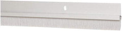 Pemko - Door Bottom Sweep - Nylon Brush, 1-1/2" High, Clear Anodium Aluminum Coated - USA Tool & Supply