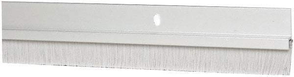 Pemko - Door Bottom Sweep - Nylon Brush, 1-1/2" High, Clear Anodium Aluminum Coated - USA Tool & Supply