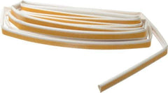 Pemko - 17' Long x 1/2" Wide, Siliconseal Self-Adhesive Weatherstripping - White Finish - USA Tool & Supply