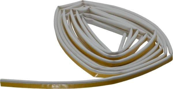 Pemko - 20' Long x 1/2" Wide, Siliconseal Self-Adhesive Weatherstripping - White Finish - USA Tool & Supply