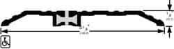 Pemko - 48" Long x 4-1/8" Wide x 1/2" High, Saddle Threshold - Mill Finish Aluminum - USA Tool & Supply