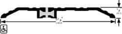 Pemko - 48" Long x 4-1/8" Wide x 1/2" High, Saddle Threshold - Mill Finish Aluminum - USA Tool & Supply