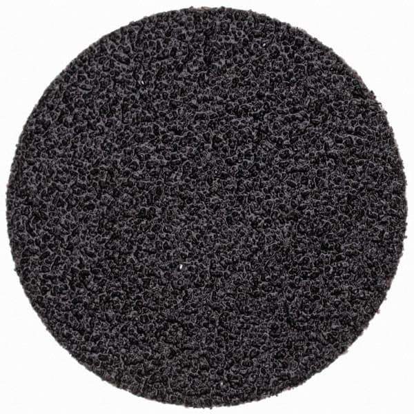 Standard Abrasives - 1-1/2" Disc Diam, 60 Grit, Silicon Carbide Quick Change Disc - Type S Attaching System, Coated, Black, Medium Grade - USA Tool & Supply