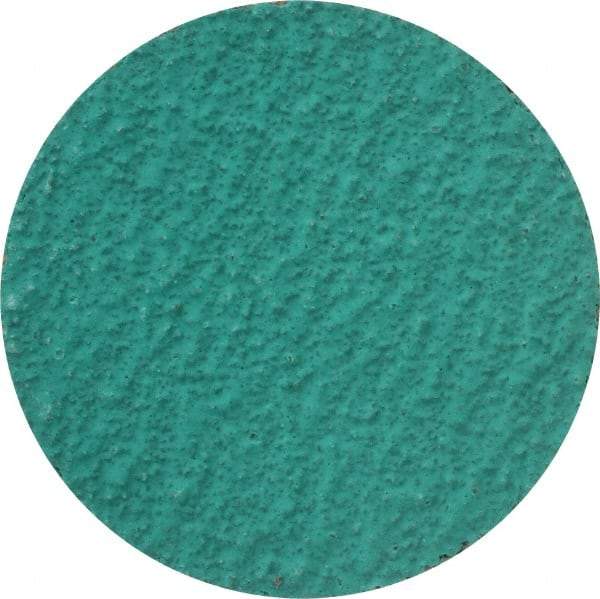 Standard Abrasives - 3" Disc Diam, 36 Grit, Zirconia Alumina Quick Change Disc - Type R Attaching System, Coated, Green, Very Coarse Grade, 18,000 RPM - USA Tool & Supply