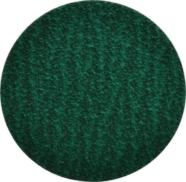 Standard Abrasives - 3" Disc Diam, 60 Grit, Zirconia Alumina Quick Change Disc - Type R Attaching System, Coated, Green, Medium Grade, 18,000 RPM - USA Tool & Supply