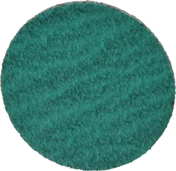 Standard Abrasives - 1-1/2" Disc Diam, 80 Grit, Zirconia Alumina Quick Change Disc - Type S Attaching System, Coated, Green, Medium Grade, 30,000 RPM - USA Tool & Supply