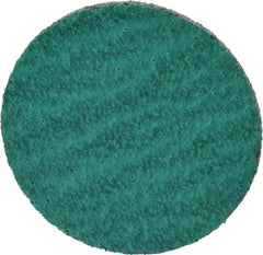 Standard Abrasives - 1-1/2" Disc Diam, 80 Grit, Zirconia Alumina Quick Change Disc - Type S Attaching System, Coated, Green, Medium Grade, 30,000 RPM - USA Tool & Supply