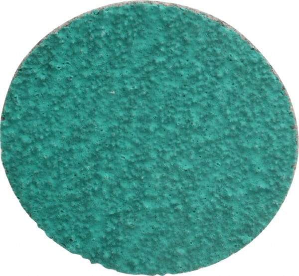 Standard Abrasives - 2" Disc Diam, 50 Grit, Zirconia Alumina Quick Change Disc - Type S Attaching System, Coated, Green, Coarse Grade, 20,000 RPM - USA Tool & Supply