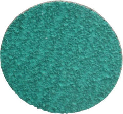Standard Abrasives - 2" Disc Diam, 50 Grit, Zirconia Alumina Quick Change Disc - Type S Attaching System, Coated, Green, Coarse Grade, 20,000 RPM - USA Tool & Supply