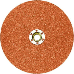 Standard Abrasives - 3" Disc Diam, 36 Grit, Ceramic Quick Change Disc - Type R Attaching System, Coated, Red, Very Coarse Grade - USA Tool & Supply