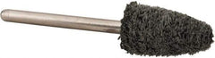 Standard Abrasives - 3/8" Head Diam x 3/4" Thickness, B52, Pointed End, Aluminum Oxide Mounted Point - Black, Fine Grade, 45,300 RPM - USA Tool & Supply