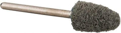 Standard Abrasives - 3/8" Head Diam x 3/4" Thickness, B52, Pointed End, Aluminum Oxide Mounted Point - Blue, Medium Grade, 45,300 RPM - USA Tool & Supply