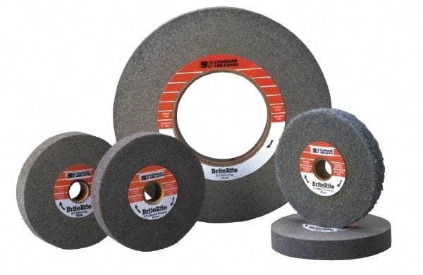 Standard Abrasives - 12" Diam, 5" Face Width, 5" Center Hole, Medium Grade, Aluminum Oxide Deburring Wheel - Convolute, Density 5 Grade, 3,000 RPM - USA Tool & Supply