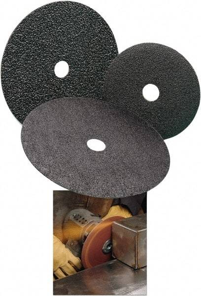 Standard Abrasives - 4-1/2" Diam 7/8" Hole 36 Grit Fiber Disc - Very Coarse Grade, Zirconia Alumina, 18,000 Max RPM, Series Z - USA Tool & Supply